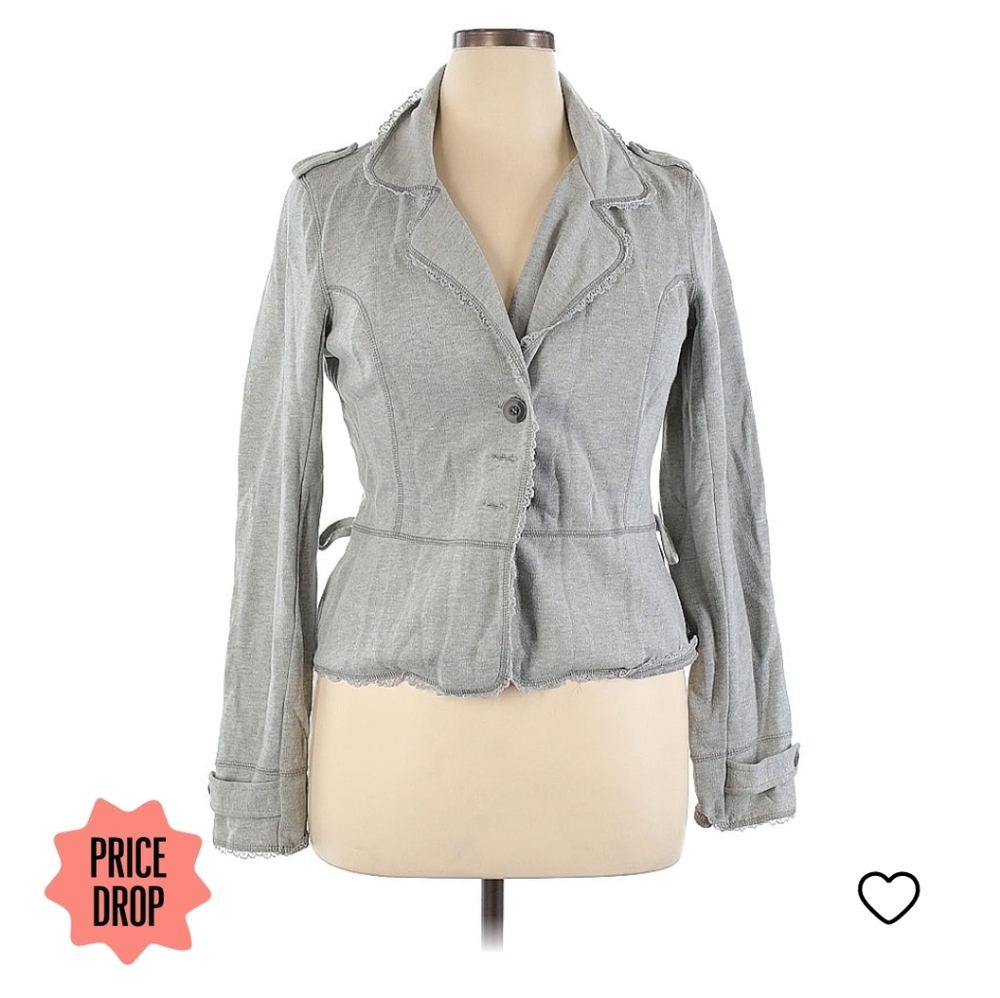 Gray Blazer jacket, no belt